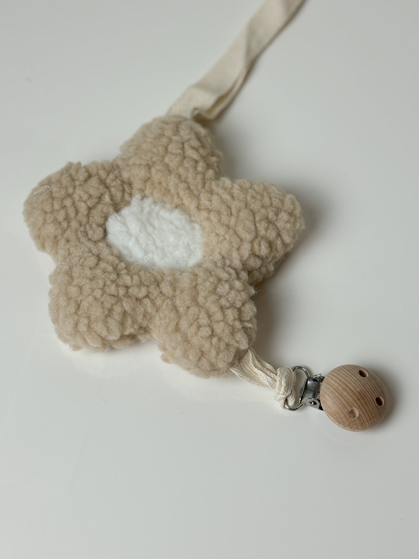 Speenknuffel Bloem | Beige